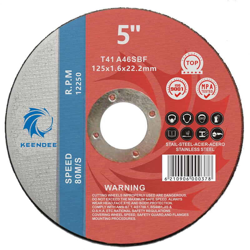 5 Inch Abrasive Cutting Discs, Different Thickness Can Be Customized According To Customer Requirments, 5 Inches (125X2.5X22)