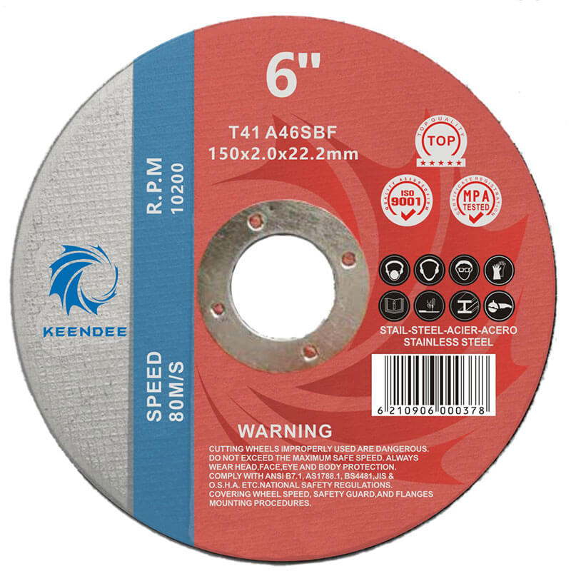 6 Inch Abrasive Cut Of Discs, Shape Can Be Flat And Cup-Shped, 6 Inches (150X2.0X22)